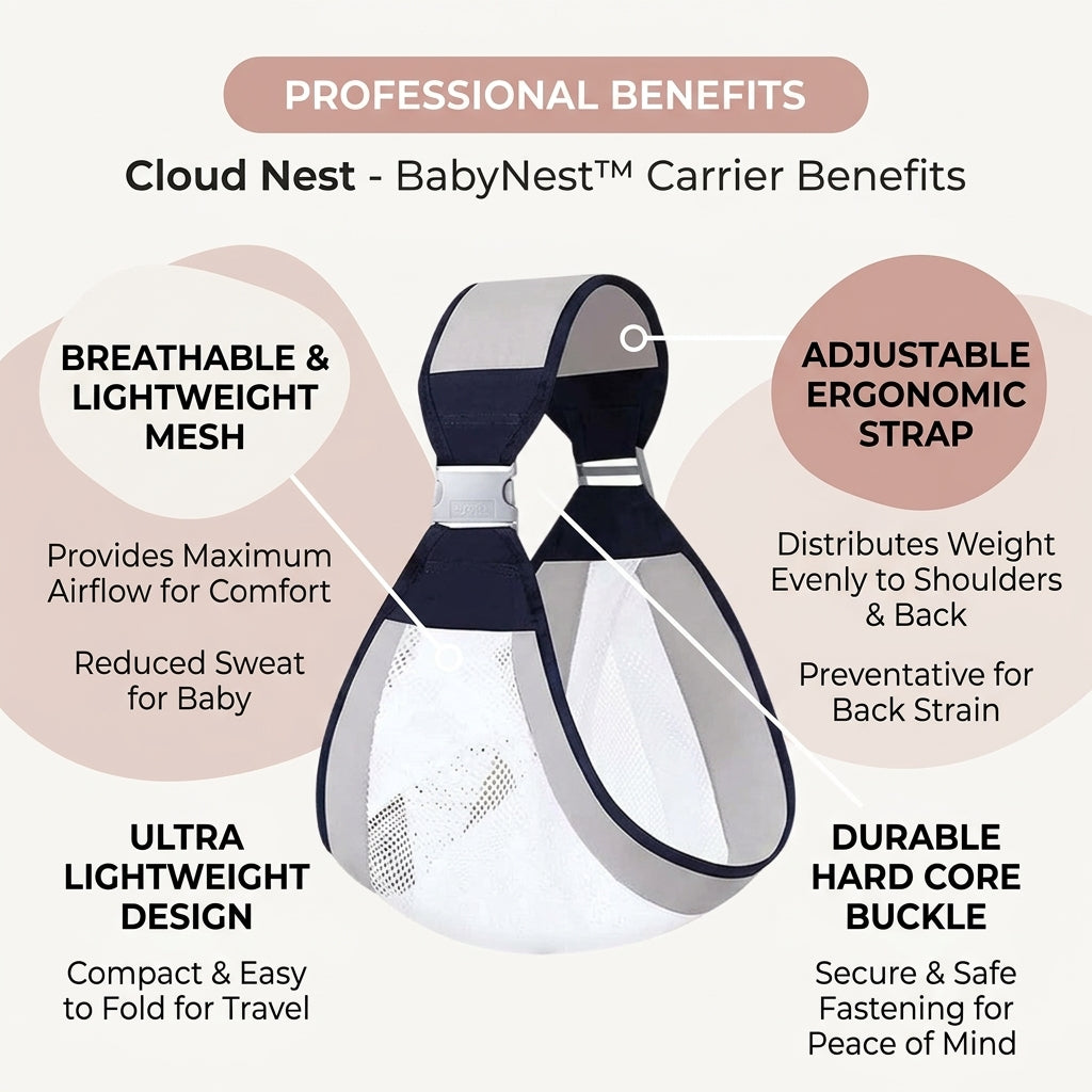 BabyNest™ Adjustable Baby Sling Carrier | Breathable & Lightweight